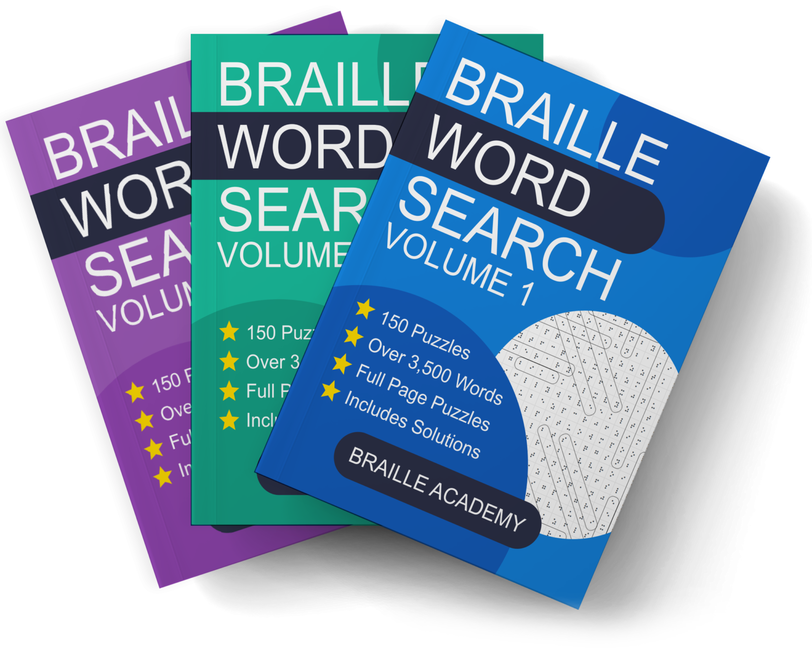 Braille Word Search Books